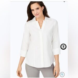 Foxceoft Women's 3/4 sleeve White Blouse